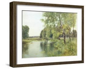 River Landscape in Summer-Ernest Parton-Framed Giclee Print