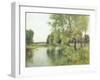 River Landscape in Summer-Ernest Parton-Framed Giclee Print