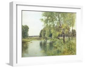 River Landscape in Summer-Ernest Parton-Framed Giclee Print