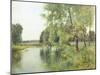 River Landscape in Summer-Ernest Parton-Mounted Giclee Print