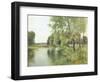 River Landscape in Summer-Ernest Parton-Framed Giclee Print