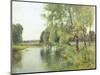 River Landscape in Summer-Ernest Parton-Mounted Giclee Print