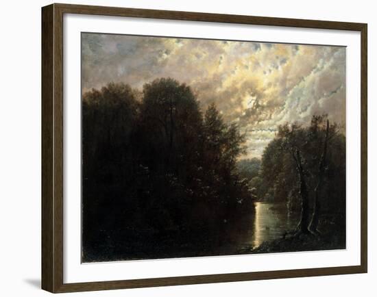 River Landscape in the Rosental Near Leipzig-Karl Gustav Carus-Framed Giclee Print