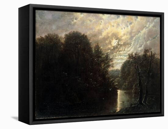 River Landscape in the Rosental Near Leipzig-Karl Gustav Carus-Framed Stretched Canvas