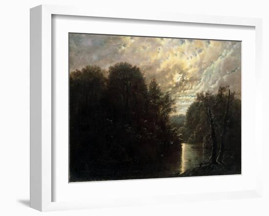 River Landscape in the Rosental Near Leipzig-Karl Gustav Carus-Framed Giclee Print