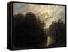 River Landscape in the Rosental Near Leipzig-Karl Gustav Carus-Framed Stretched Canvas