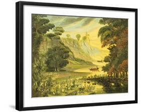 River Landscape. Mid 19th Century-Thomas Chambers-Framed Giclee Print