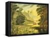 River Landscape. Mid 19th Century-Thomas Chambers-Framed Stretched Canvas