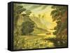 River Landscape. Mid 19th Century-Thomas Chambers-Framed Stretched Canvas