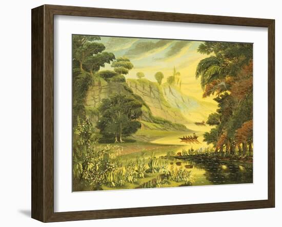 River Landscape. Mid 19th Century-Thomas Chambers-Framed Giclee Print