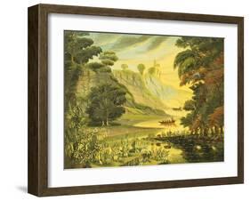 River Landscape. Mid 19th Century-Thomas Chambers-Framed Giclee Print