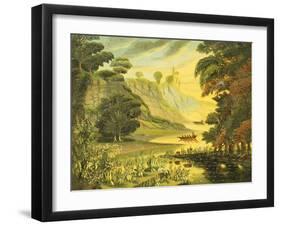 River Landscape. Mid 19th Century-Thomas Chambers-Framed Giclee Print