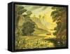 River Landscape. Mid 19th Century-Thomas Chambers-Framed Stretched Canvas