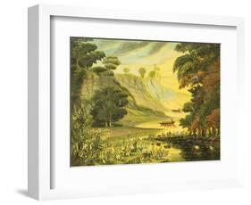 River Landscape. Mid 19th Century-Thomas Chambers-Framed Giclee Print