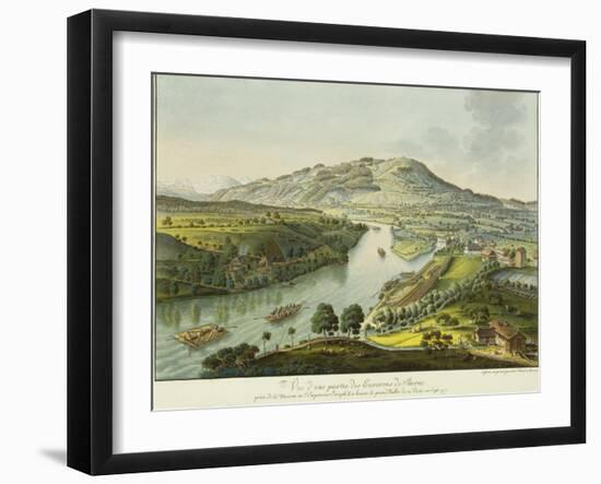 River Landscape Near Bern 1777-Johann Niklaus Schiel-Framed Giclee Print