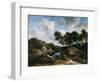 River Landscape with a Castle on a High Cliff, 1670s-Jacob Isaaksz. Or Isaacksz. Van Ruisdael-Framed Giclee Print