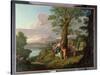 River Landscape with a Nymph Plucking a Branch from a Bleeding Tree-Andrea Locatelli-Stretched Canvas