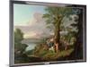 River Landscape with a Nymph Plucking a Branch from a Bleeding Tree-Andrea Locatelli-Mounted Giclee Print