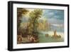 River Landscape with a Village and a Landing, 1612-Jan Brueghel the Elder-Framed Giclee Print