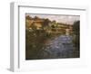 River Landscape with a Washerwoman-Fritz Thaulow-Framed Giclee Print