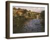 River Landscape with a Washerwoman-Fritz Thaulow-Framed Giclee Print