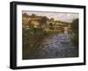 River Landscape with a Washerwoman-Fritz Thaulow-Framed Giclee Print