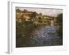 River Landscape with a Washerwoman-Fritz Thaulow-Framed Giclee Print