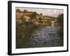 River Landscape with a Washerwoman-Fritz Thaulow-Framed Giclee Print