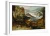 River Landscape with Boar Hunt-Joos de Momper II-Framed Art Print