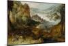 River Landscape with Boar Hunt-Joos de Momper II-Mounted Art Print