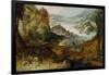 River Landscape with Boar Hunt-Joos de Momper II-Framed Art Print