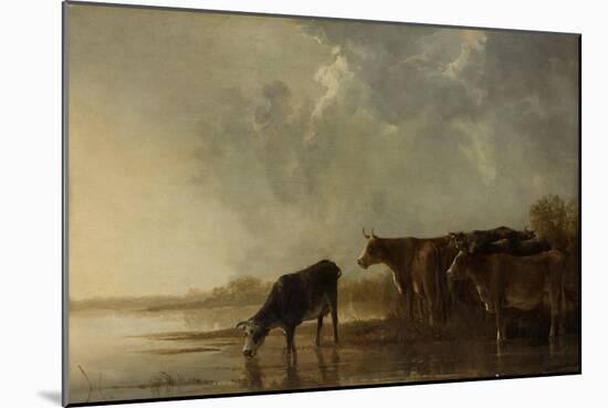 River Landscape with Cows-Aelbert Cuyp-Mounted Art Print