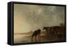 River Landscape with Cows-Aelbert Cuyp-Framed Stretched Canvas
