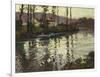 River Landscape with Ducks-Fritz Thaulow-Framed Giclee Print