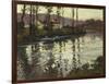 River Landscape with Ducks-Fritz Thaulow-Framed Giclee Print