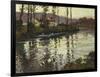 River Landscape with Ducks-Fritz Thaulow-Framed Giclee Print