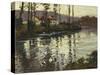 River Landscape with Ducks-Fritz Thaulow-Stretched Canvas