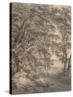 River Landscape with Figures-Thomas Hearne-Stretched Canvas