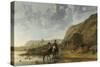 River Landscape with Riders, 1653-7-Aelbert Cuyp-Stretched Canvas