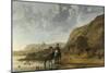 River Landscape with Riders, 1653-7-Aelbert Cuyp-Mounted Giclee Print