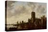 River Landscape with the Pellecussen Gate Near Utrecht, 1648-Jan Van Goyen-Stretched Canvas