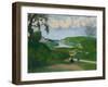 River Landscape with Two Figures, 1918-Felix Vallotton-Framed Giclee Print