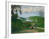 River Landscape with Two Figures, 1918-Felix Vallotton-Framed Giclee Print