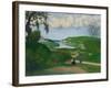 River Landscape with Two Figures, 1918-Felix Vallotton-Framed Giclee Print