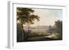 River Landscape with View of Hayton Hall, Yorkshire-George Cuitt-Framed Giclee Print