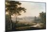 River Landscape with View of Hayton Hall, Yorkshire-George Cuitt-Mounted Giclee Print