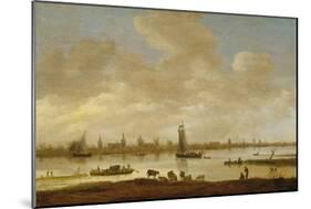 River Landscape with View of Vianen-Jan Van Goyen-Mounted Art Print