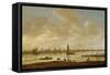 River Landscape with View of Vianen-Jan Van Goyen-Framed Stretched Canvas