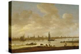River Landscape with View of Vianen-Jan Van Goyen-Stretched Canvas