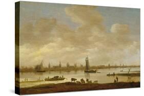 River Landscape with View of Vianen-Jan Van Goyen-Stretched Canvas